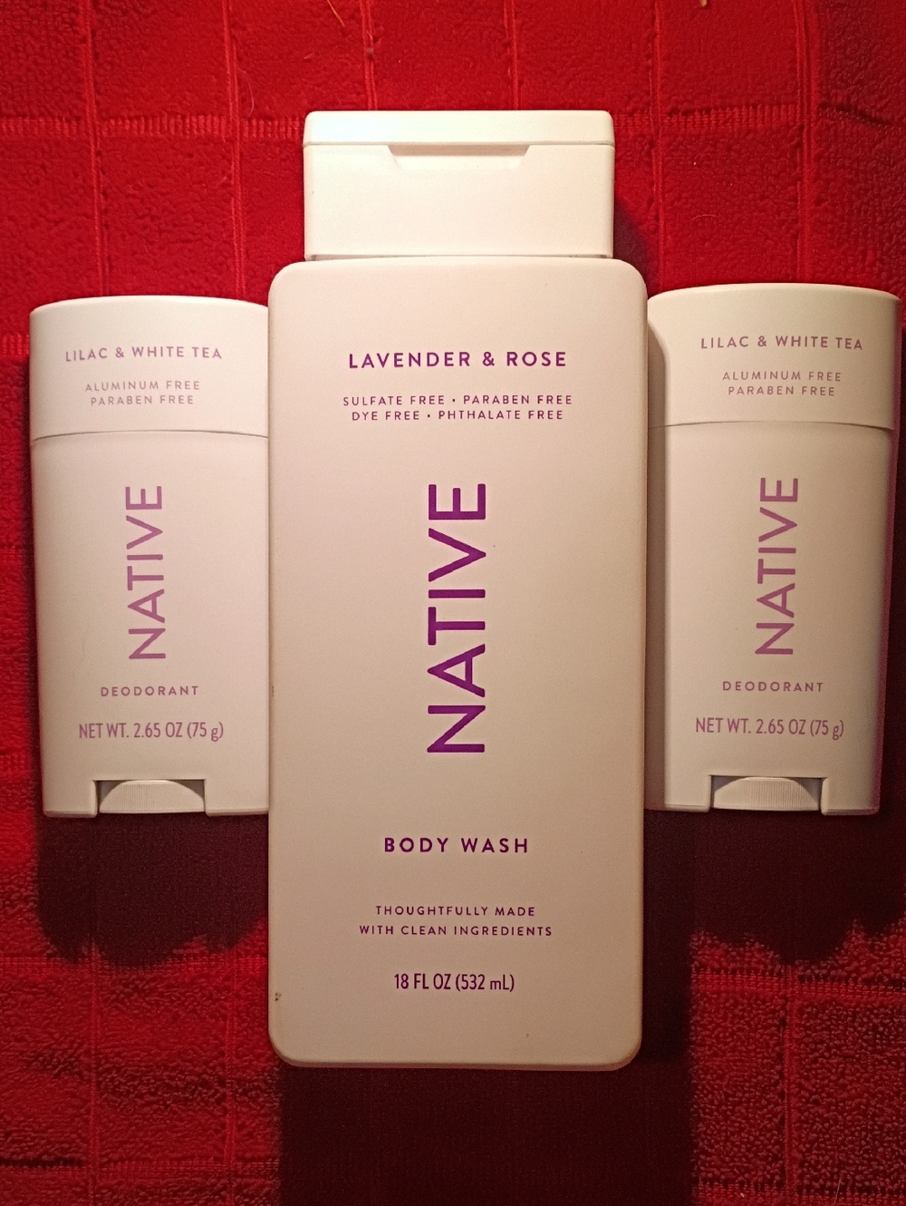 (3) NATIVE (1) LAVENDER & ROSE 🌹Body Wash & (2) LILAC & WHITE TEA DEODORANT